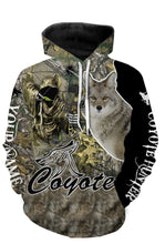 Load image into Gallery viewer, Coyote camo hunter customized name full printing personalized shirt, hoodie - TATS19