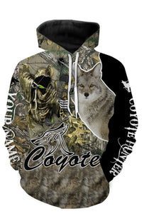Coyote camo hunter customized name full printing personalized shirt, hoodie - TATS19