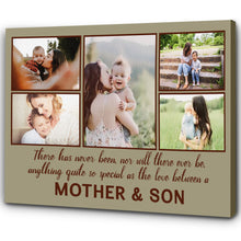 Load image into Gallery viewer, Personalized Canvas| Mother &amp; Son - Custom Image Canvas for Mother| Birthday Gifts for Her, Mother, Mom| T163
