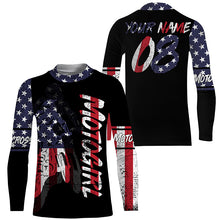 Load image into Gallery viewer, MotoGirl Personalized Jersey UPF30+ Patriotic Motocross Girl Dirt Bike Riding Shirt Women Bikers NMS1148